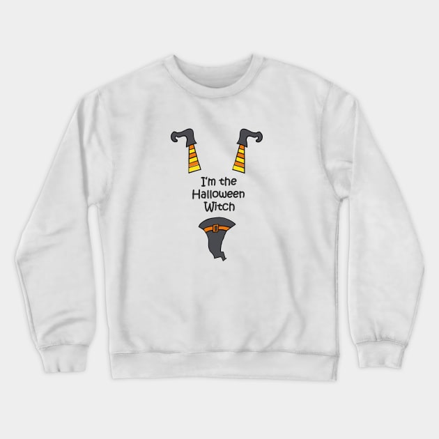 Happy Halloween Witch Crewneck Sweatshirt by Anke Wonder 